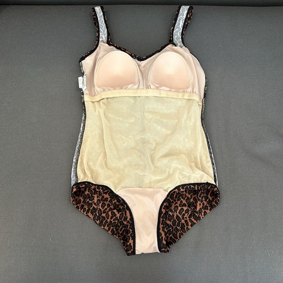 Gabar Vintage Cheetah Print One Piece Swimsuit Size 10 - Picture 5 of 7